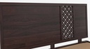 Alaca Solid Wood King Size Bed in Mahogany Finish