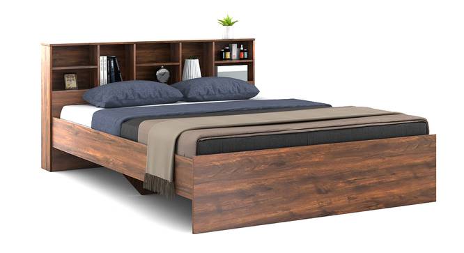 Nexon Engineered Wood King Size Non Storage Bed in Natural Teak Finish