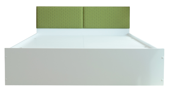Saimaa Engineered Wood Queen Size Box Storage Bed in White Finish