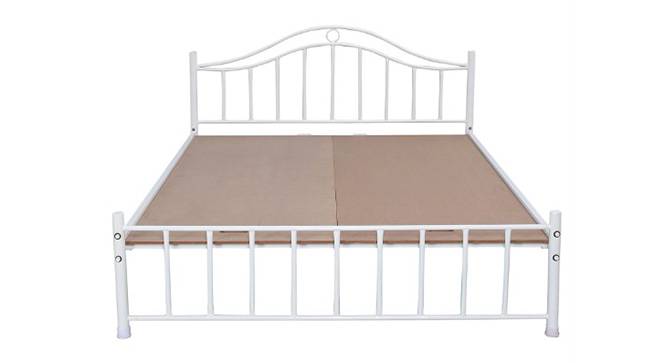 Morris Metal Queen Size Non Storage Bed in White Finish