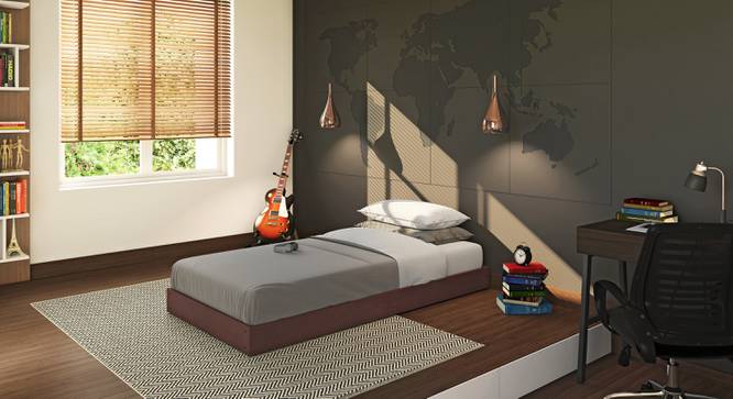 Watson Solid Wood Size Bed in Dark Walnut Finish