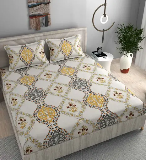 White Abstract 220 TC King Size