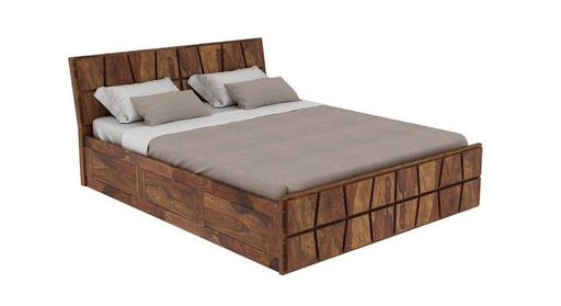 Standard Platform Bed Meighen Solid Wood Queen Size Box Storage