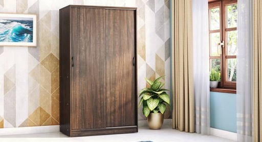 Jaden Engineered Wood 2 Door Sliding Wardrobe Without Mirror