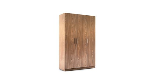 Ultima Engineered Wood 3 Door Wardrobe Without Mirror in Walnut Finish