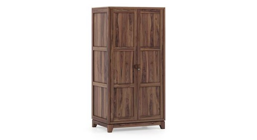 Magellan Solid Wood 2 Door Wardrobe in Teak Finish 