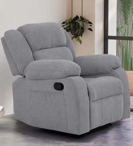 Ease Fabric Single Seater In Misty Grey Colour 