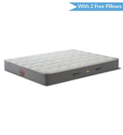 Organica Luxury 78x60x8 inch Pocketed Spring Queen Size Mattress with Zero Partner Disturbance (With 2 Free Pillows)