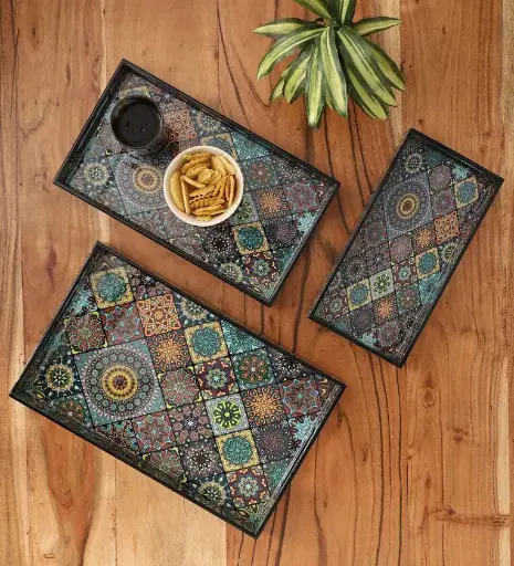 Multi Wood (Set of 3) Serving Tray