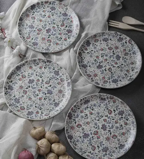Midsummer Night Dream 10 Inch Multicolour Stoneware (Set of 4) Dinner Plate