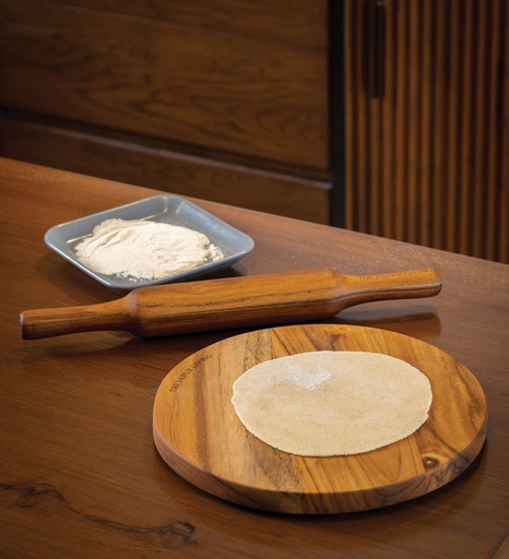 Parma Honey Brown Acacia Wood Rolling Board & Pin Set