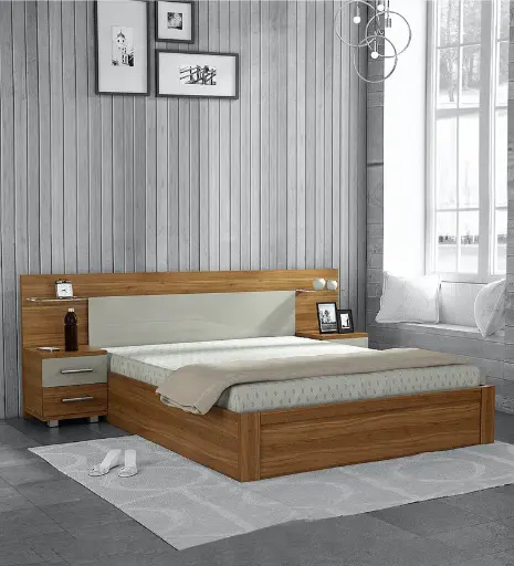 King Size Bed With Foldable Table