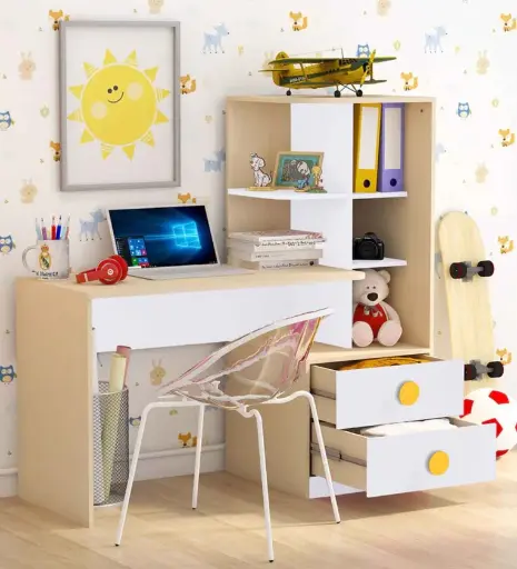 Champion Kids Study Table in White Colour