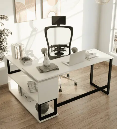 Lexus Executive Table In White Finish