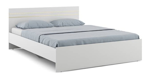 Kane Engineered Wood King Size Non Storage Bed in Frosty White Finish