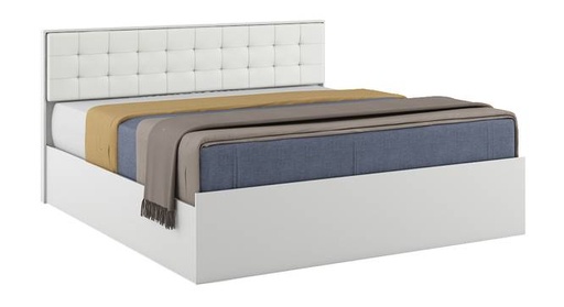 Alvin Engineered Wood King Size Box Storage Bed in Frosty White Finish