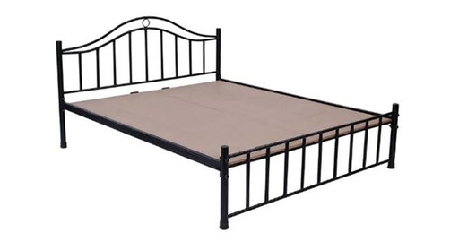 Morris Metal Queen Size Non Storage Bed in Black Finish